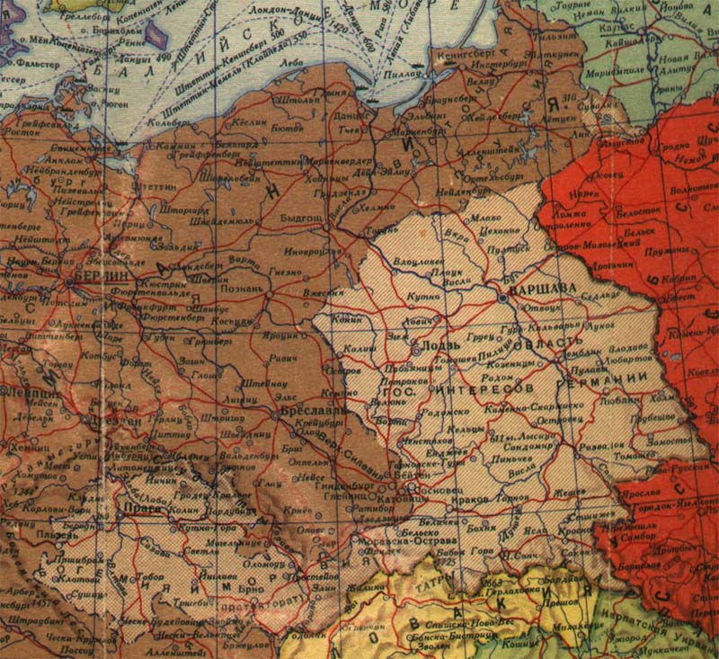 Германия. Карта 28 из советского Атласа мира 1940 года